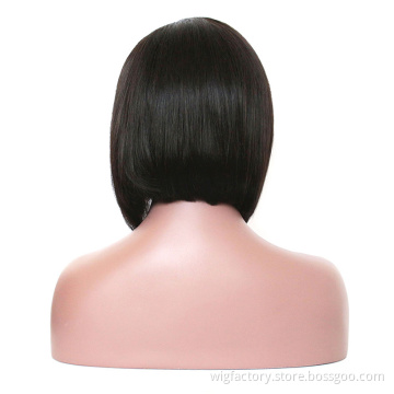 4*4 lace raw hair bob wig, straight human hair wigs wholesale,  lace front indian hair bob wig